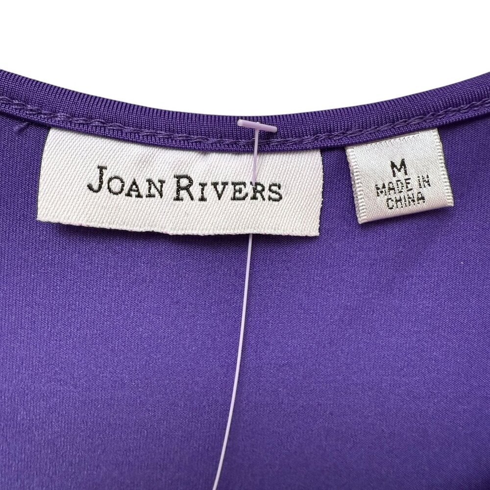 JOAN RIVERS Sequin Top Medium Purple Evening Womens Sleeveless Tank Stretch - Picture 5 of 9